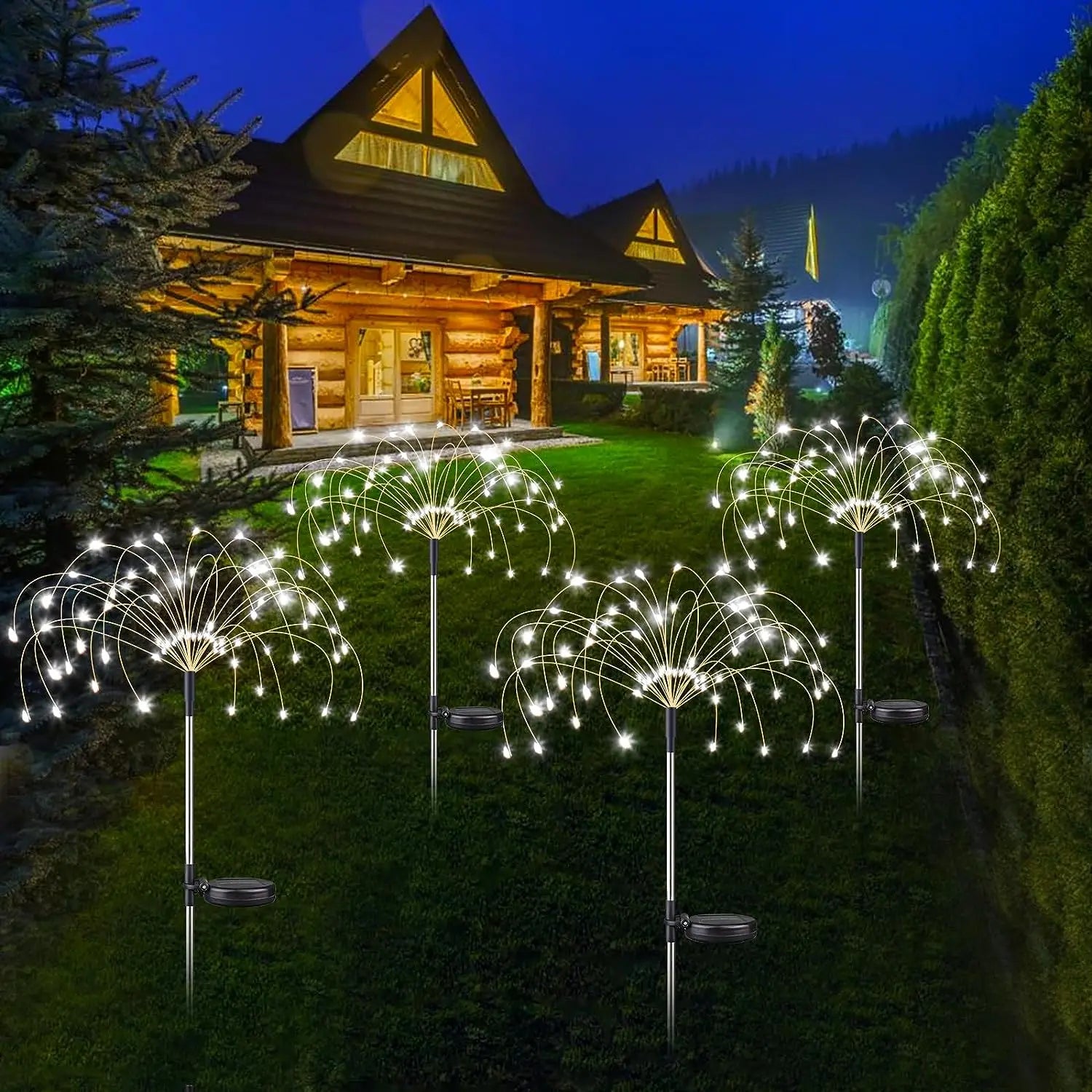 Solar LED Firework Fairy Lights Outdoor Garden Decoration 8 flashing modesLawn Pathway Lights Patio Yard Party Christmas Wedding - Hiron Store