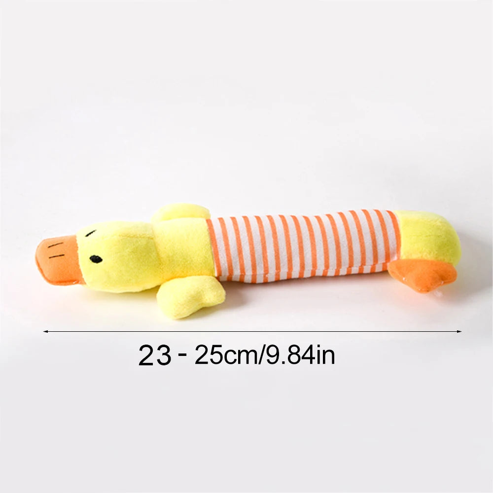 Funny Simulated Animal No Stuffing Dog Toy with Squeakers Durable Stuffingless Plush Squeaky Dog Chew Toy Crinkle Pet Squeak Toy - Hiron Store