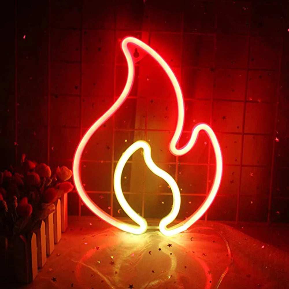 USB/Battery LED Neon Lights Sign for Wall Art Decor Heart Gaming Bar Bedroom Decoration Night Lamp