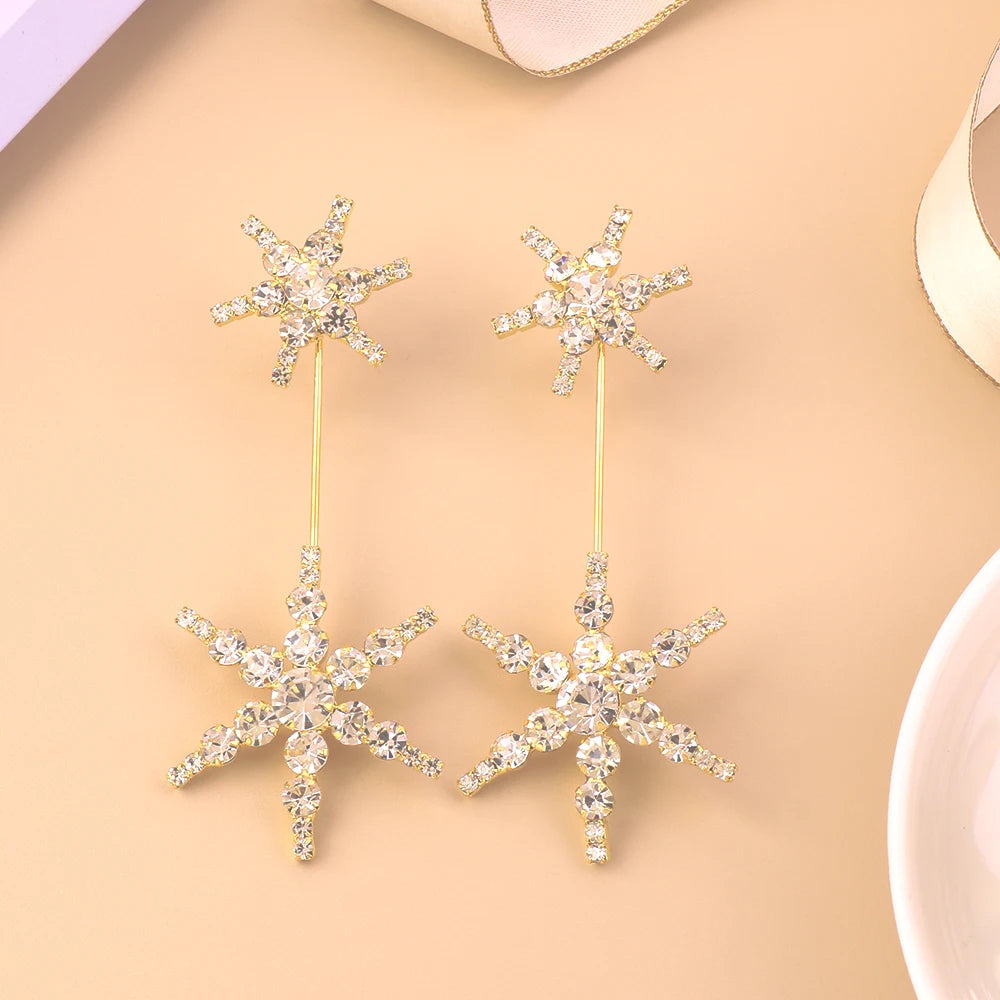 Star Earrings Fashion Long Tassel Drop Earring Drag Queen Accessories Jewellery