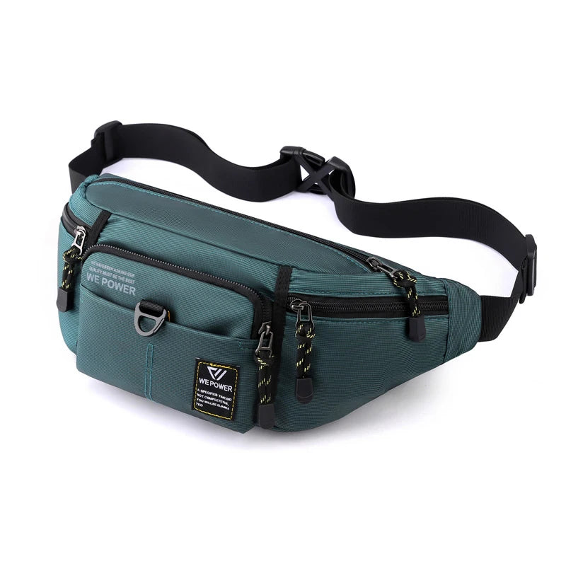 Men Waist Fanny Pack Belt Sling Chest Bag Travel Multi-Pocket Military Fashion Sports Nylon Male Pouch Purse Bum Hip Bags