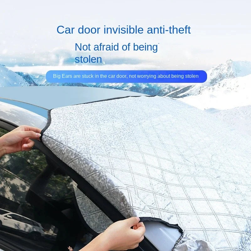 Sunshade Cover Car Windshield Snow Sun Shade Waterproof Protector Automobile Magnetic Cover Car Front Windscreen Cover - Hiron Store