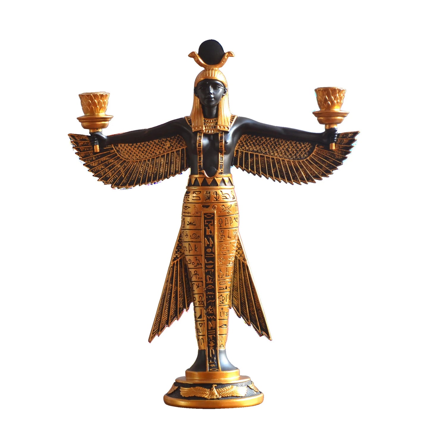 Ancient Egypt God of Life Statue Temple Model Tourist Souvenir Office Roo Desk Decoration Accessories Furnishing Candle Holder