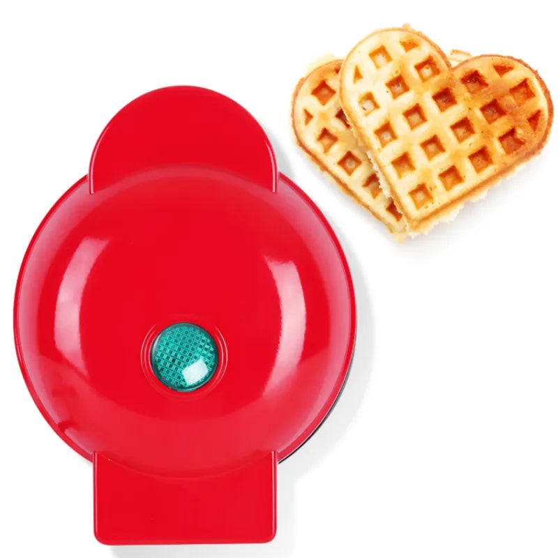 Mini Electric Waffles Maker Bubble Egg Cake Oven Breakfast Love Heart Shaped Waffle Maker Cooking Appliance 220V EU Plug - Hiron Store