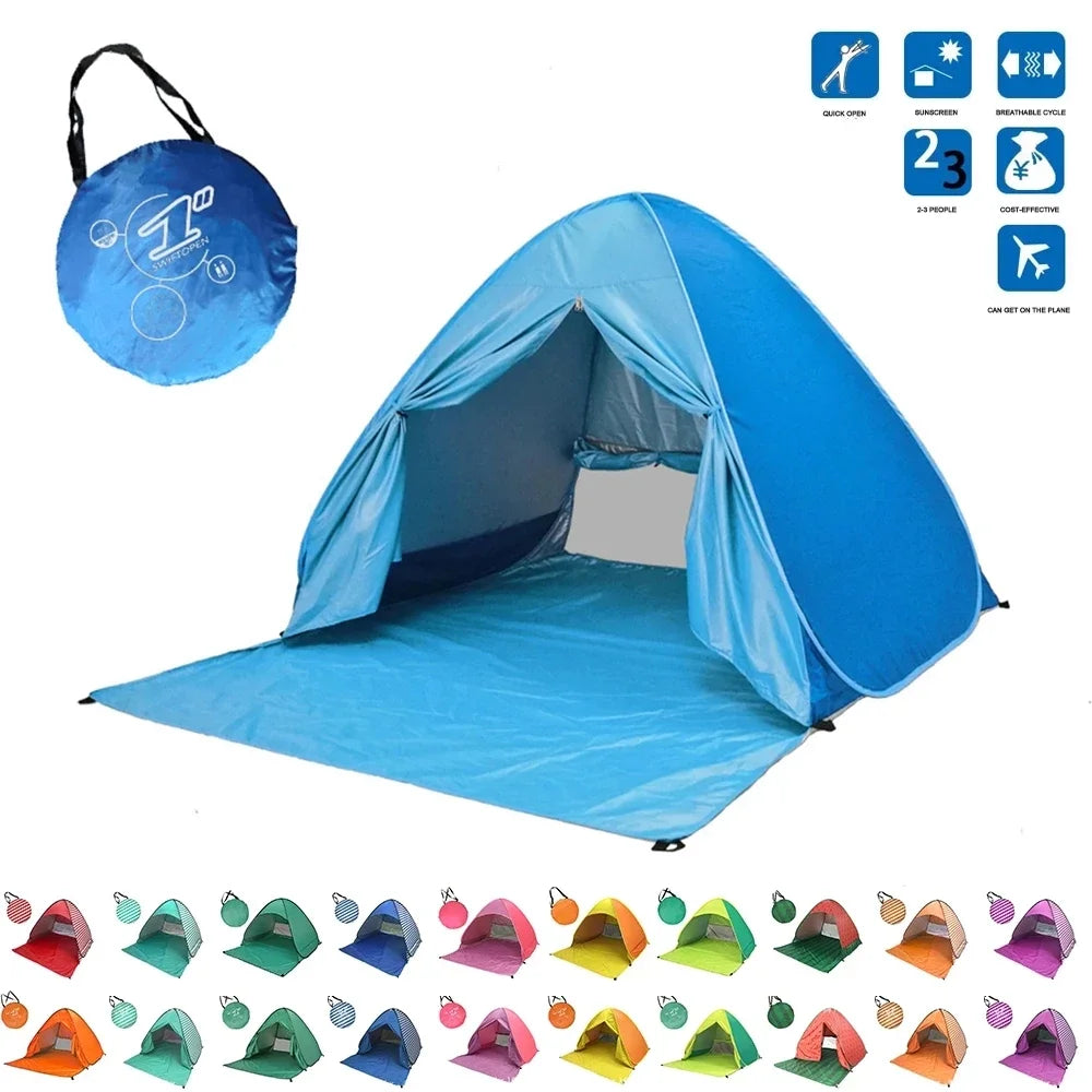 Beach Tent Pop-up Automatic Opening Anti-ultraviolet Full Shade Tent Family Ultralight Folding Tent Travel Camping