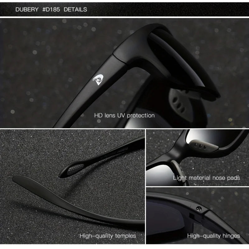 DUBERY Polarized UV400 Protection, Sunglasses For Men And Women, 8 Colors Model 185