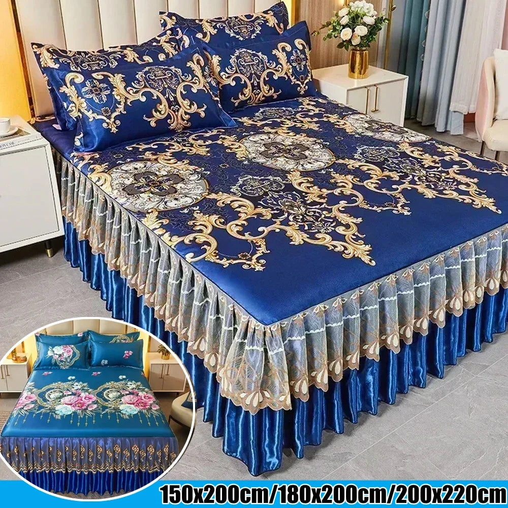 Bed Skirt Bedroom Coverlets Bedspreads Sheets Dust Cover Bedding