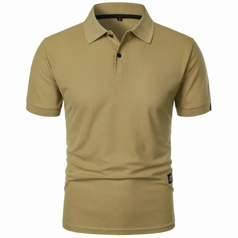 New Color Polo Shirt Men's Short Sleeve Button Tshirts Lightweight  Streetwear Casual