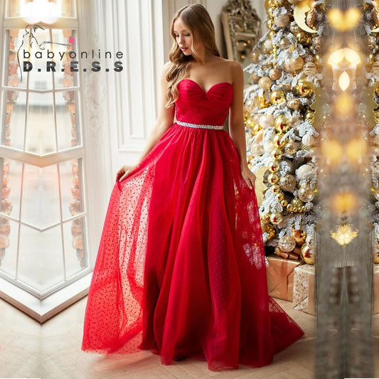 Wedding Dress Sweetheart Crystal Beading Belt Chiffon A-line Skirt Maxi Dress