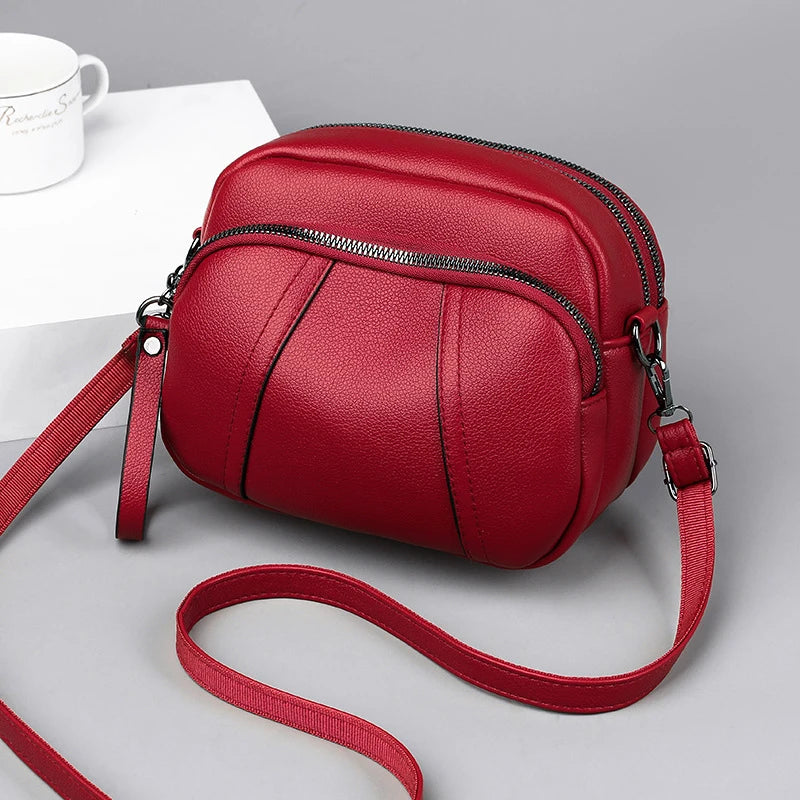 Women's Mobile Phone Bag Soft Leather Shoulder Crossbody Bag