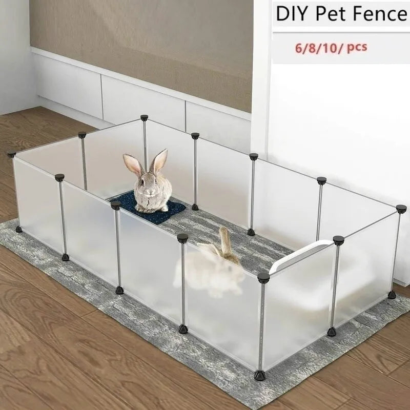 Playpen DIY Small Pet Freely Combined Foldable Dog Cage Yard Fence for Dogs Cat Kitten Rabbit Guinea Pig Bunny