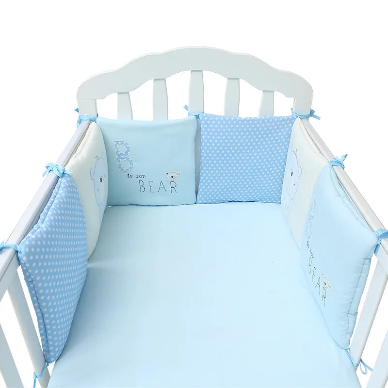 6Pcs/Set Baby Bed Protector Crib Bumper Pads Baby Bumper Kids Safety Beds Around Anti-fall