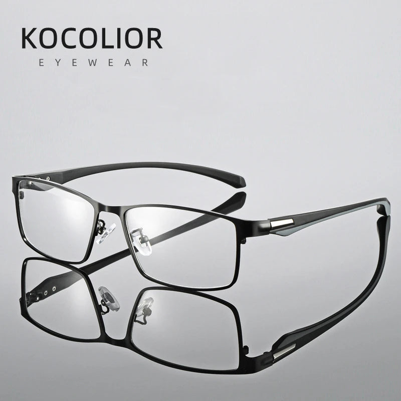 KOCOLIOR Anti Blue Light Men Reading Glasses, Titanium Alloy Metal Frame, Business Computer Reader, +1.50 1.75 2.0 2.25 2.50 2.75
