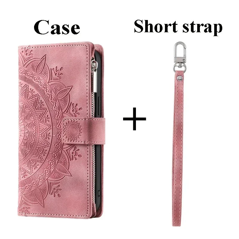 A55 A34 A15 A36 5G Zipper Wallet CrossBody Leather Case for Samsung Galaxy A54 Luxury Cover A55 A35 A16 A06 A56 A05s 35 A 55 54