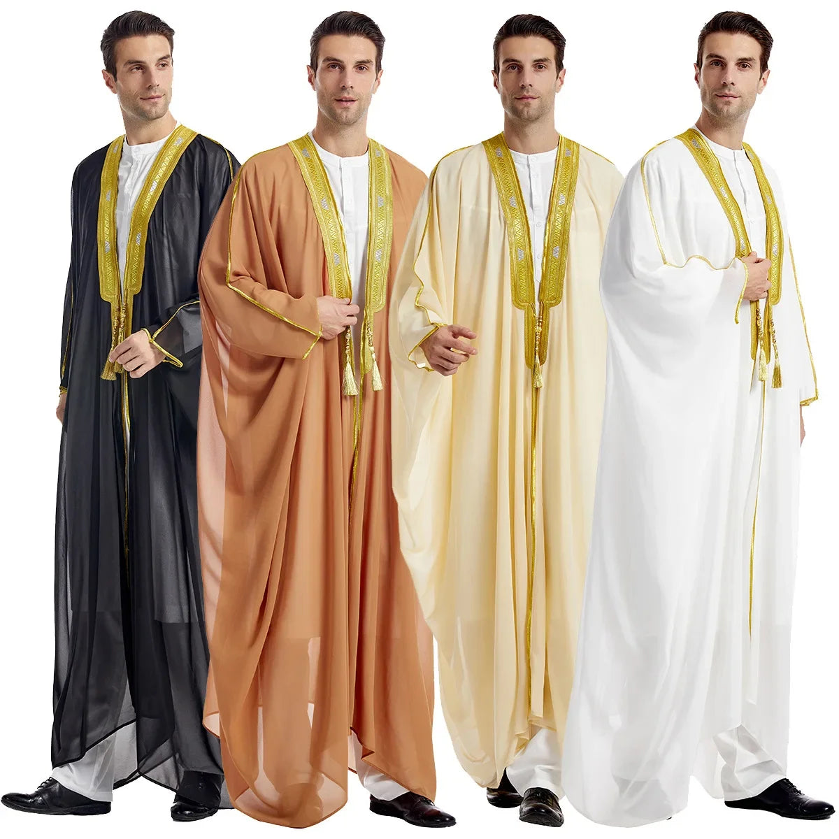 Musulmane Hombre Ramadan Abayas for Prayer Clothes Men Kebaya Open Muslim Kimono Abaya Turkey Arabic Islam Djellaba Homme Robe