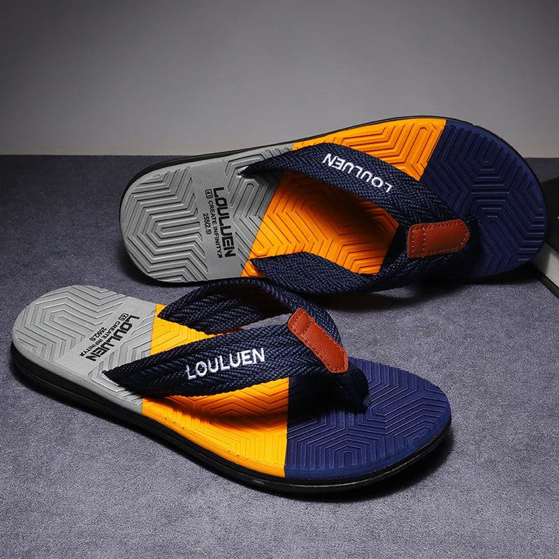 High Quality Men Summer Beach Flip Flops Fashion Breathable Casual Men Slippers