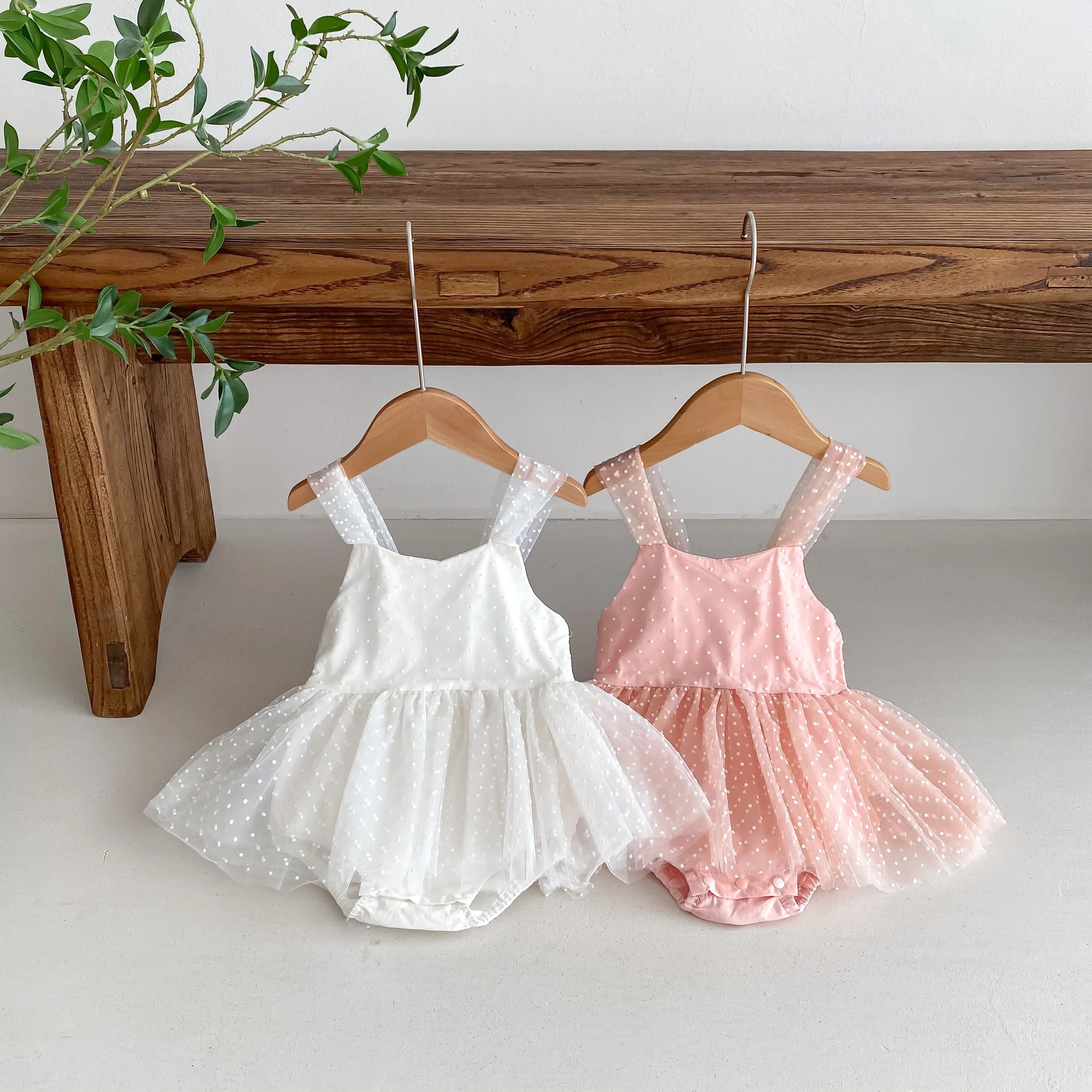 Newborn Jumpsuit Baby Girls Romper White Pink Princess Dress 0-2yrs