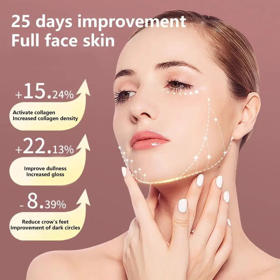Facial Lifting Device LED Photon Therapy Facial Slimming Vibration Massager Heated Double Chin V Face Massager