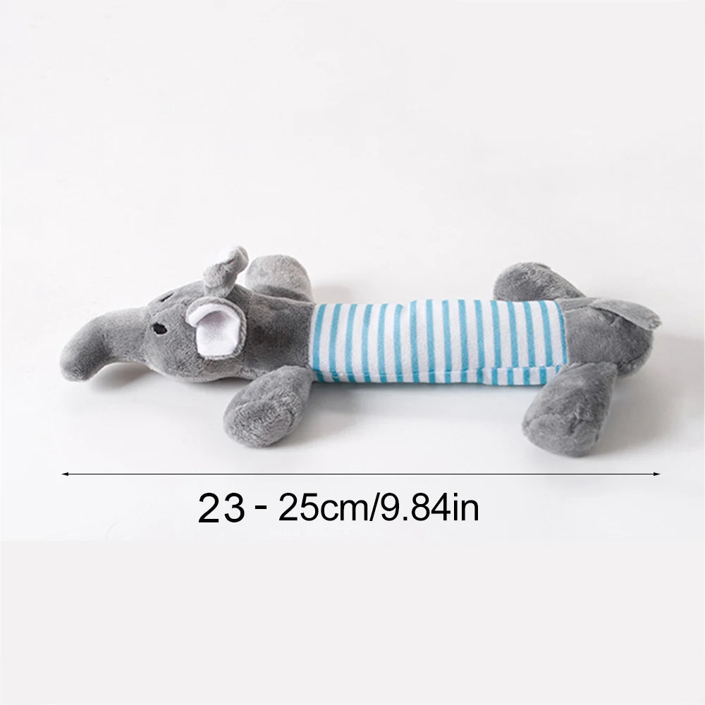 Funny Simulated Animal No Stuffing Dog Toy with Squeakers Durable Stuffingless Plush Squeaky Dog Chew Toy Crinkle Pet Squeak Toy - Hiron Store