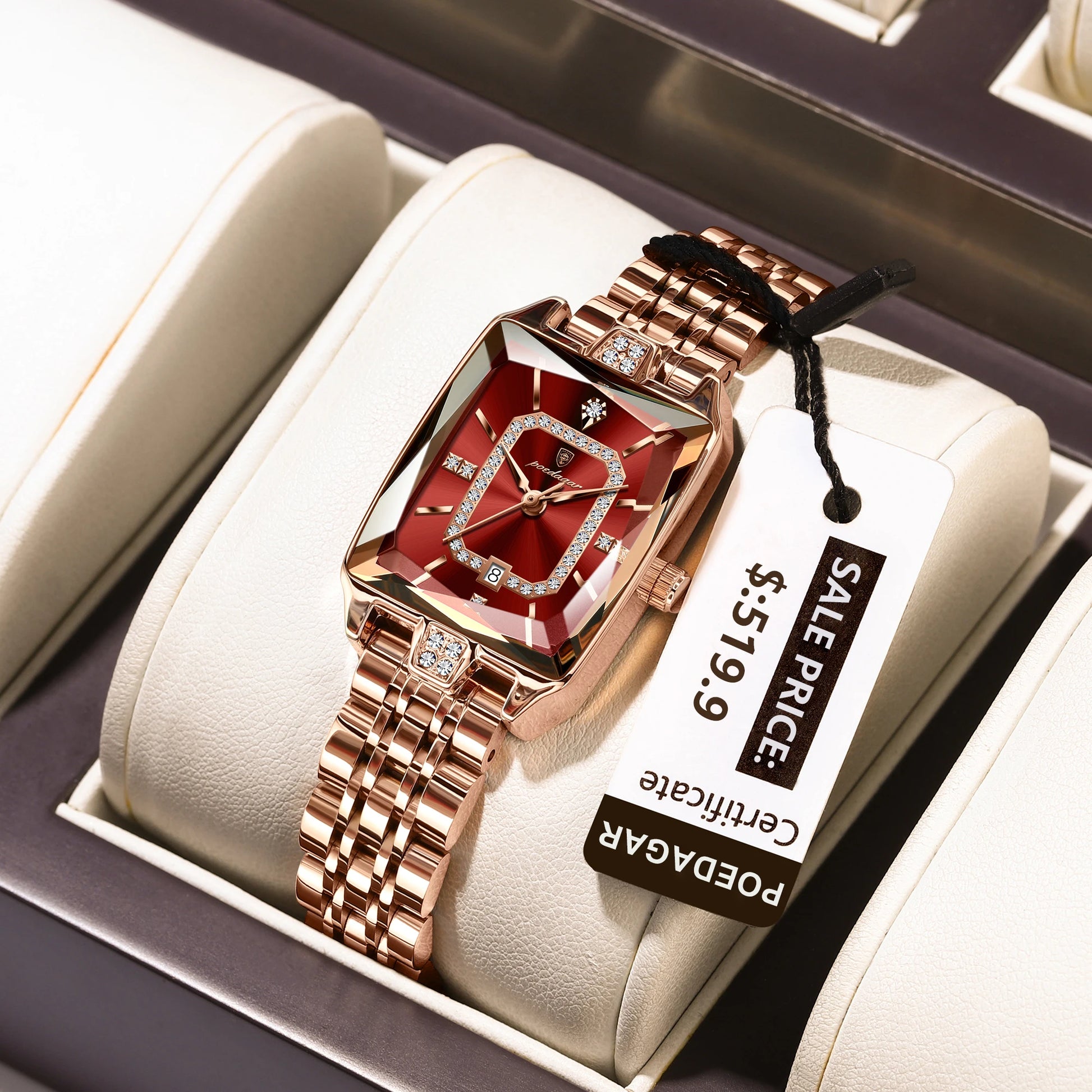 Women Wristwatch Waterproof Ladies Watch Stainless Steel Rectangle Quartz Women's Watches