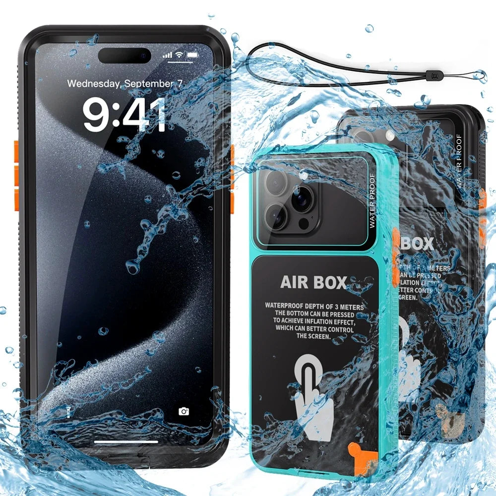 Waterproof Phone Case  iPhone 15 14 13 12 Pro Max Plus Underwater Taking Shockproof Dustproof Swimming Diving Cover