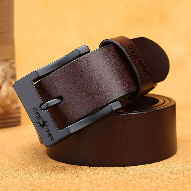 Genuine Leather Men's Belt Fashion Alloy Belts Buckle Luxury Belts for Men & Female