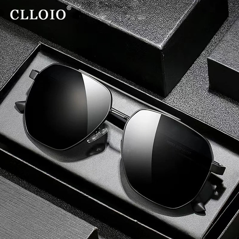 CLLOIO Classic Men & Women  Sunglasses,  Polarized Driving Shades Sun Glasses, Travel Anti-glare ,Chameleon Glasses