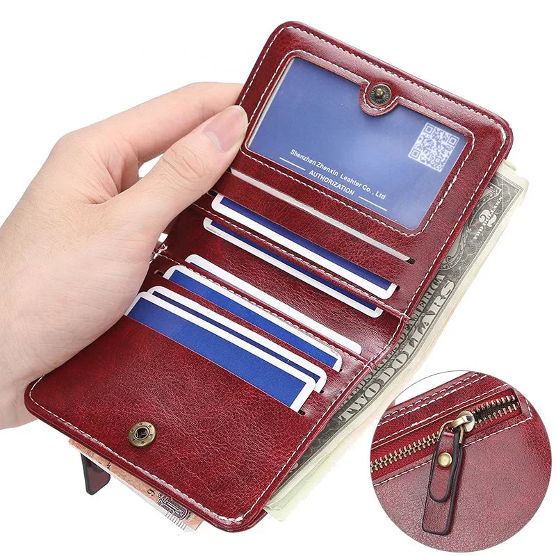 Mini Women Wallets  Name Engraving Fashion Small Wallets Zipper PU Leather Quality Female Purse Card Holder