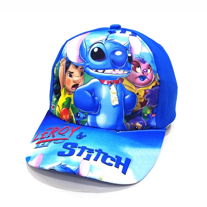 Disney Stitch Baseball Cap Children's Hat Male girl l Hat Cartoon Kids Sun Hats