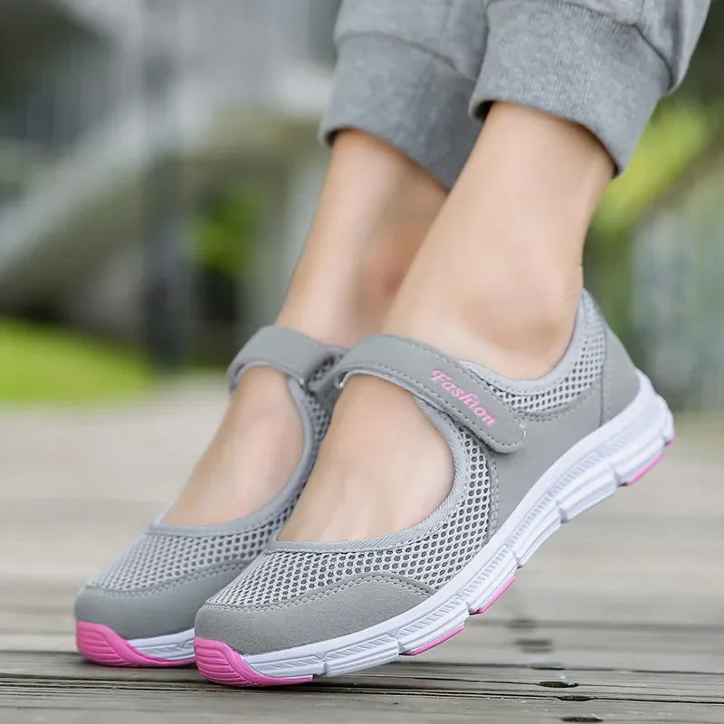 Women Shoes Breathable Vulcanized Shoes White ZapaWomen Sneakers Fashion Breathable Mesh Casual Walking Shoes Women Work Shoes - Hiron Store