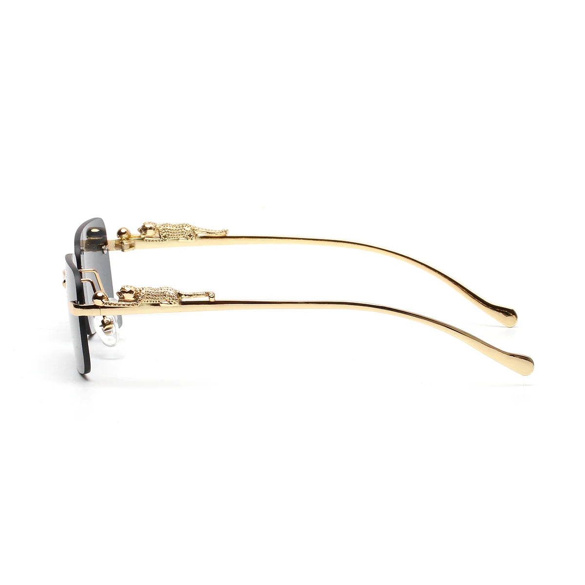 Ruiao rimless sunglasses UV400 fashion square metal glasses designer sunglasses shades