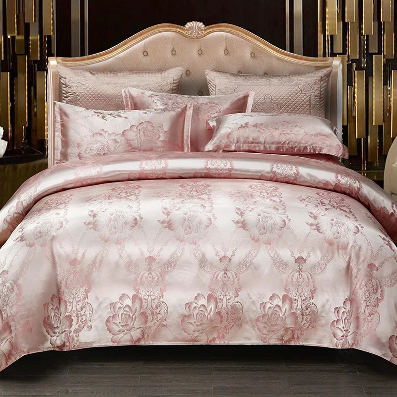 3pcs Duvet Cover and Pillowcase Set, European Light Luxury, Skin-Friendly Soft Fabric, Family bedroom Bedding
