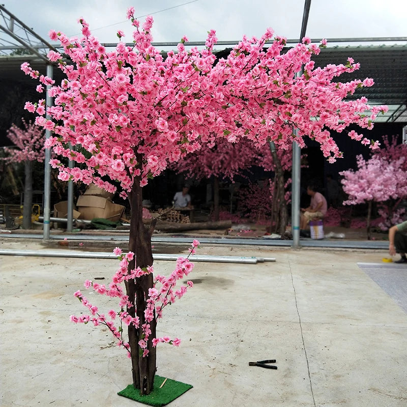 Artificial Cherry Blossom Tree Large Fake Peach Blossom Plant Wedding & Outdoor Home Garden Decoration Christmas Home Decoration