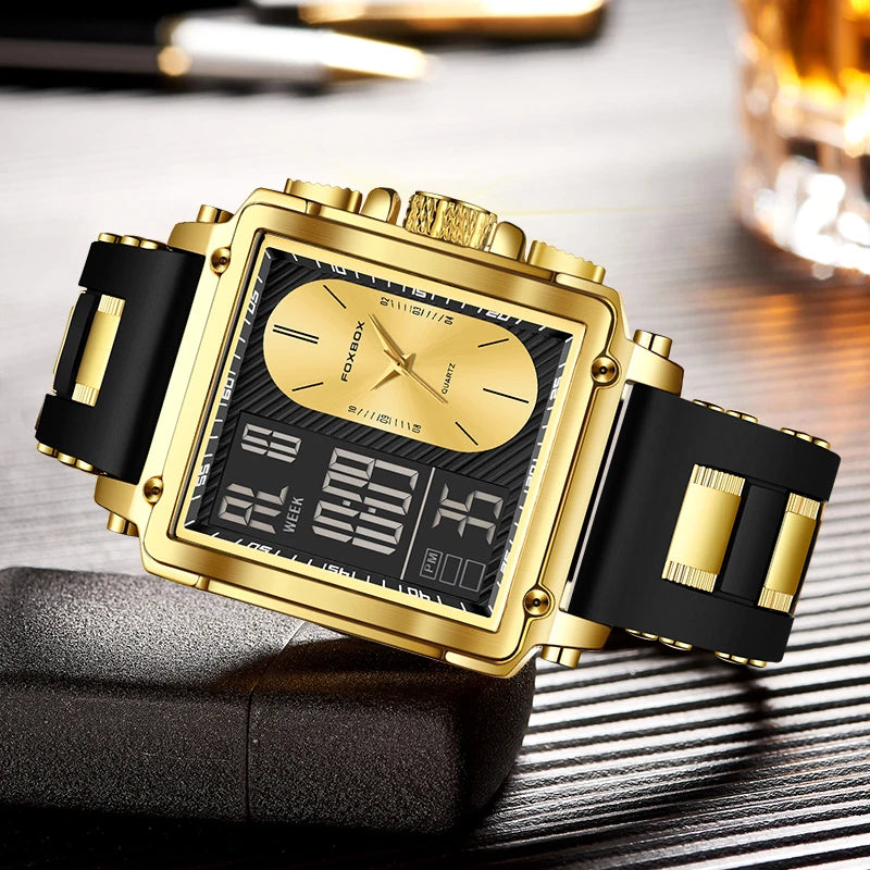 Digital Watch Men Casual Sports Waterproof Men's Quartz Wristwatches Luxury Chronograph