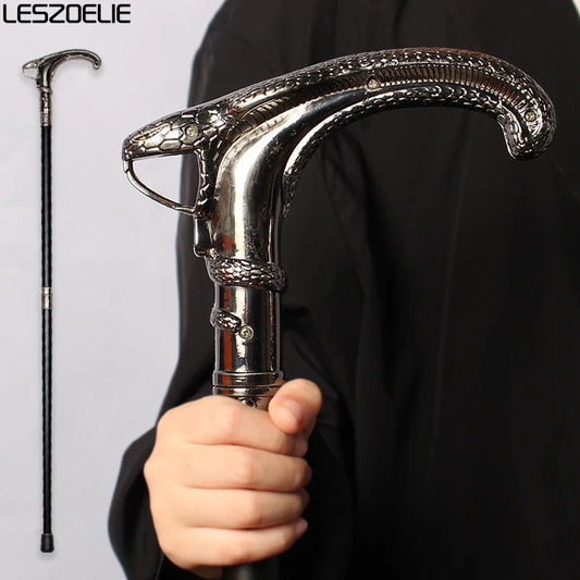 Snake-Head Luxury Walking Cane For Men Fashion Decorative Walking Stick