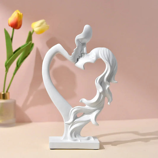 Couple Statue Decoration Kissing Deep Love Resin Figurines Creative Kiss Decor Accessories
