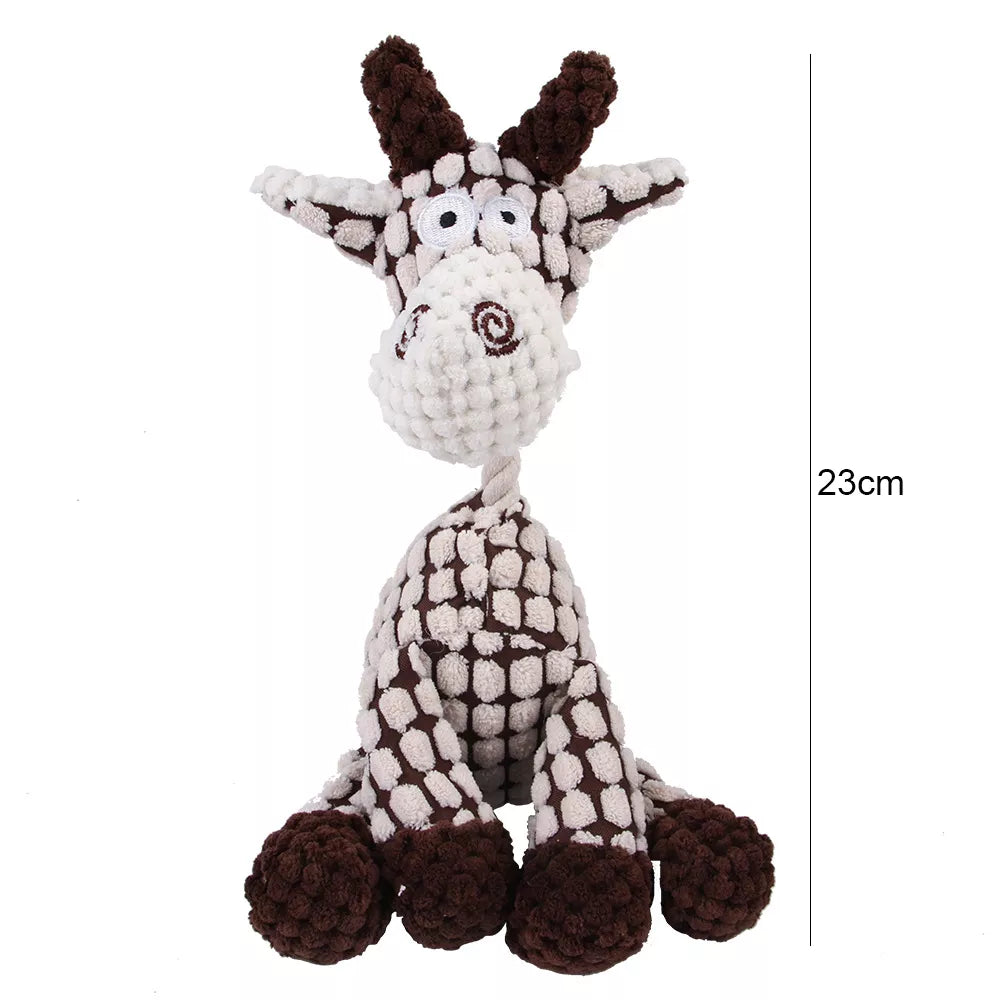 Fun Pet Toy Donkey Shape Corduroy Chew Toy For Dogs Puppy Squeaker Squeaky Plush Bone Molar Dog Toy Pet Training Dog Accessories - Hiron Store