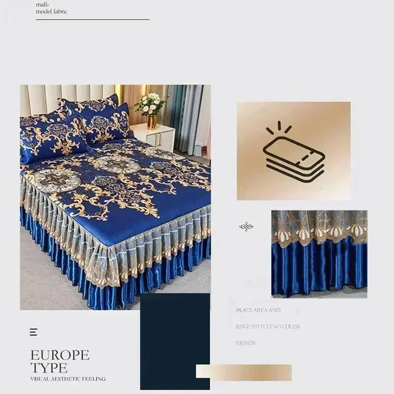 Bed Skirt Bedroom Coverlets Bedspreads Sheets Dust Cover Bedding