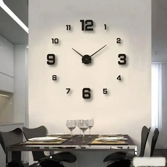Creative Frameless DIY Wall Clock Wall Decal Home Silent Clock Living Room Office Wall Decoration - Hiron Store