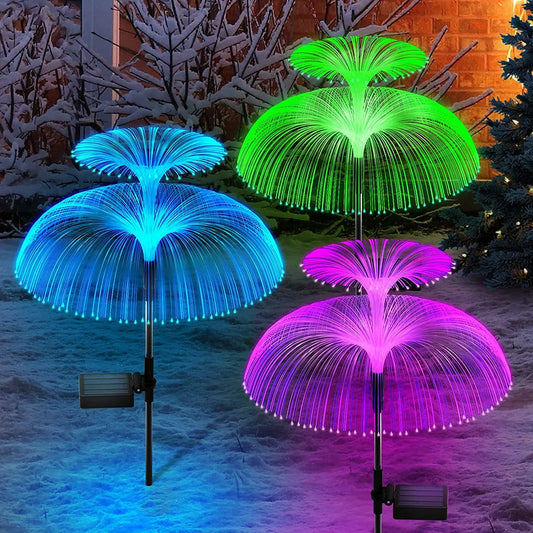 Solar LED Jellyfish Lights Outdoor Garden Decor Lawn Light 7 Color Change Waterproof Patio Yard Pathway Decor Solar Flowers Lamp - Hiron Store