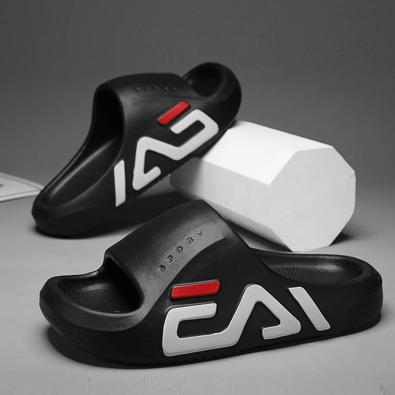 Men Soft Air Cushion Casual Slippers EVA Sandals Fashion Flip Flops Outdoor Summer Seaside Beach Shoes