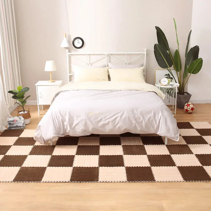 Soft Plush Children's Mat Baby Play Mat  Eva Foam Puzzle Carpet for  Children's Room Keep Warm Playmat 30*30*1CM