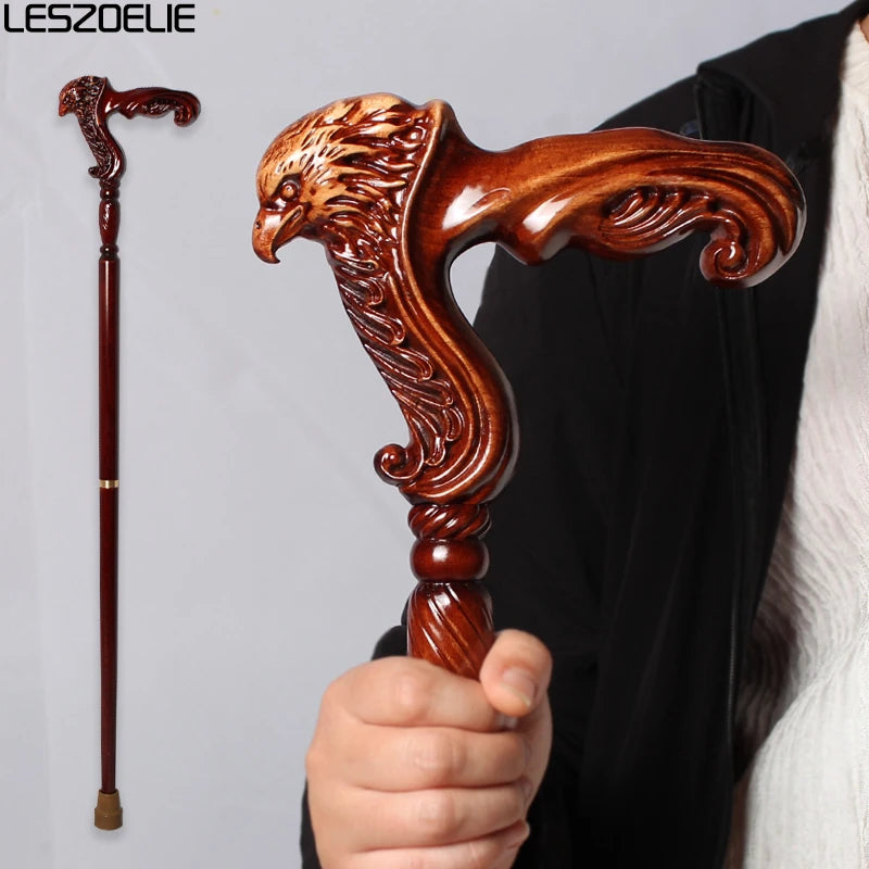 Eagle Style German Beech Wooden Walking Stick Men Detachable Canes Women Elegant Walking Sticks