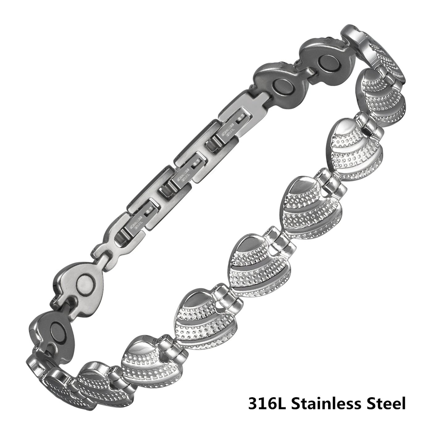 Titanium Steel Zirconia Bracelet Classic Retro Light Luxury Magnetic Therapy Bracelets - Hiron Store