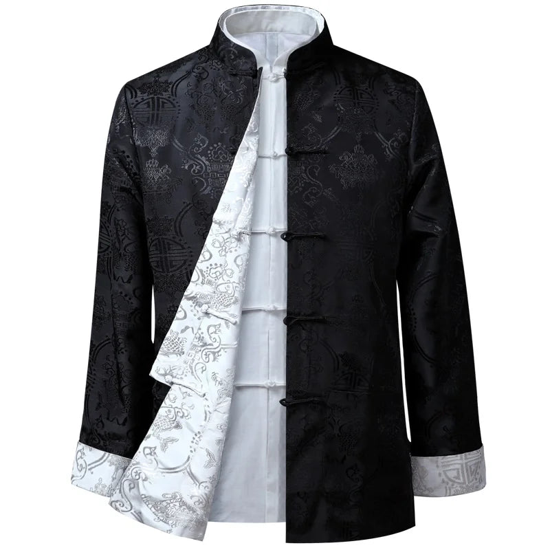 Men Chinese Dragon Shirt Kung Fu Coats China New Year Tang Suit Traditional Chinese Clothing For Men Jackets Hanfu Men Clothing - Hiron Store