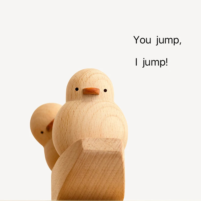 Creative Couple Decoration Wooden Style Wooden Duck