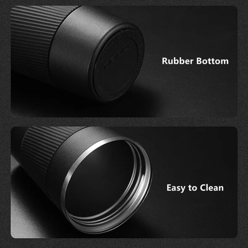 380ml/510ml Double Stainless Steel 304 Coffee Thermos Mug Leak-Proof Non-Slip Car Vacuum Flask Travel Thermal Cup Water Bottle - Hiron Store