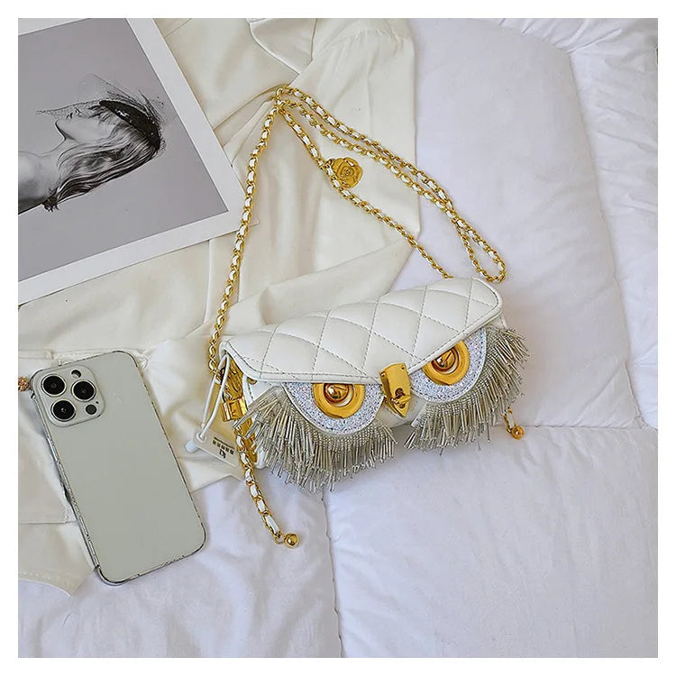 Cute Owl Bags for Women Luxury Handbag Crossbody Leather Animal Print Shoulder Bag