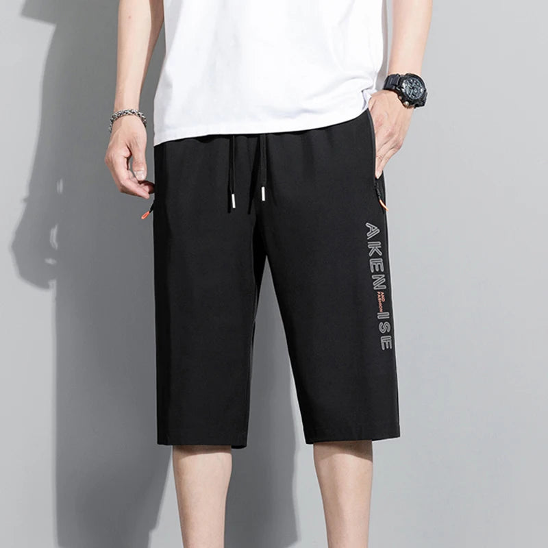 Sports Men Elastic Waist Shorts Male Breathable Comfortable Men's Short Pants