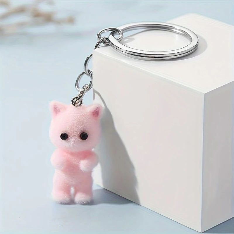 3D Cartoon Cats Keychain Pendant Bear Key Holder For Women And Men